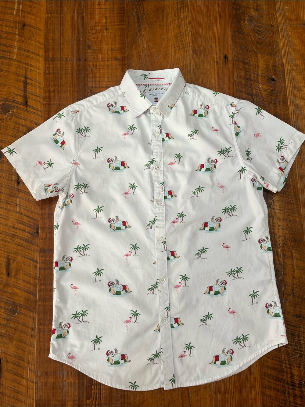 Denim & Flower Ricky Singh Tropical Holiday Print Button-Down Shirt